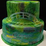 Hand Painted Monet Inspired Cake